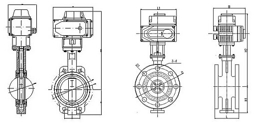 電動(dòng)開關(guān)蝶閥對夾式結(jié)構(gòu)
